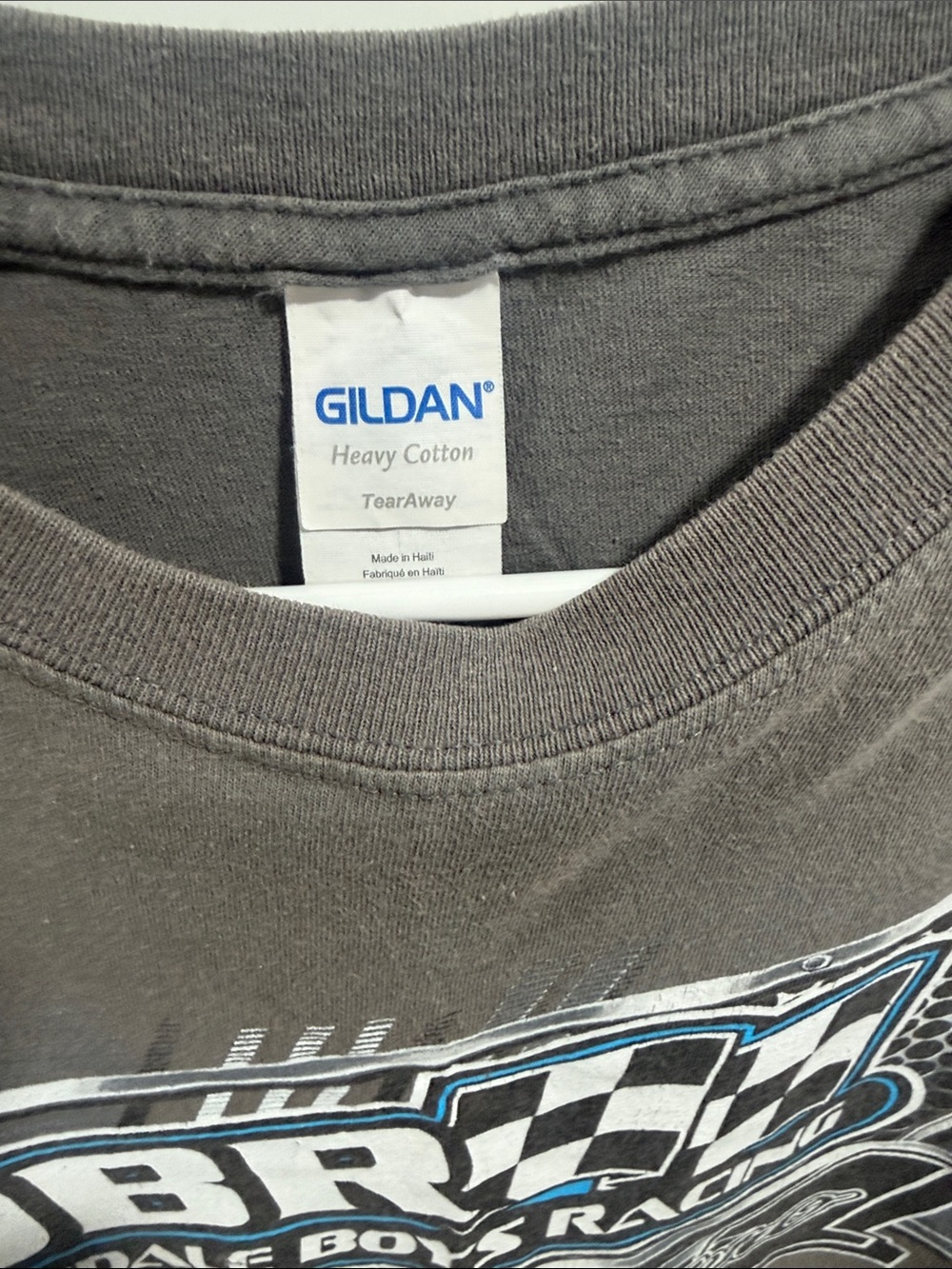 Gildan Gray Racing Tee - Picture 2 of 3